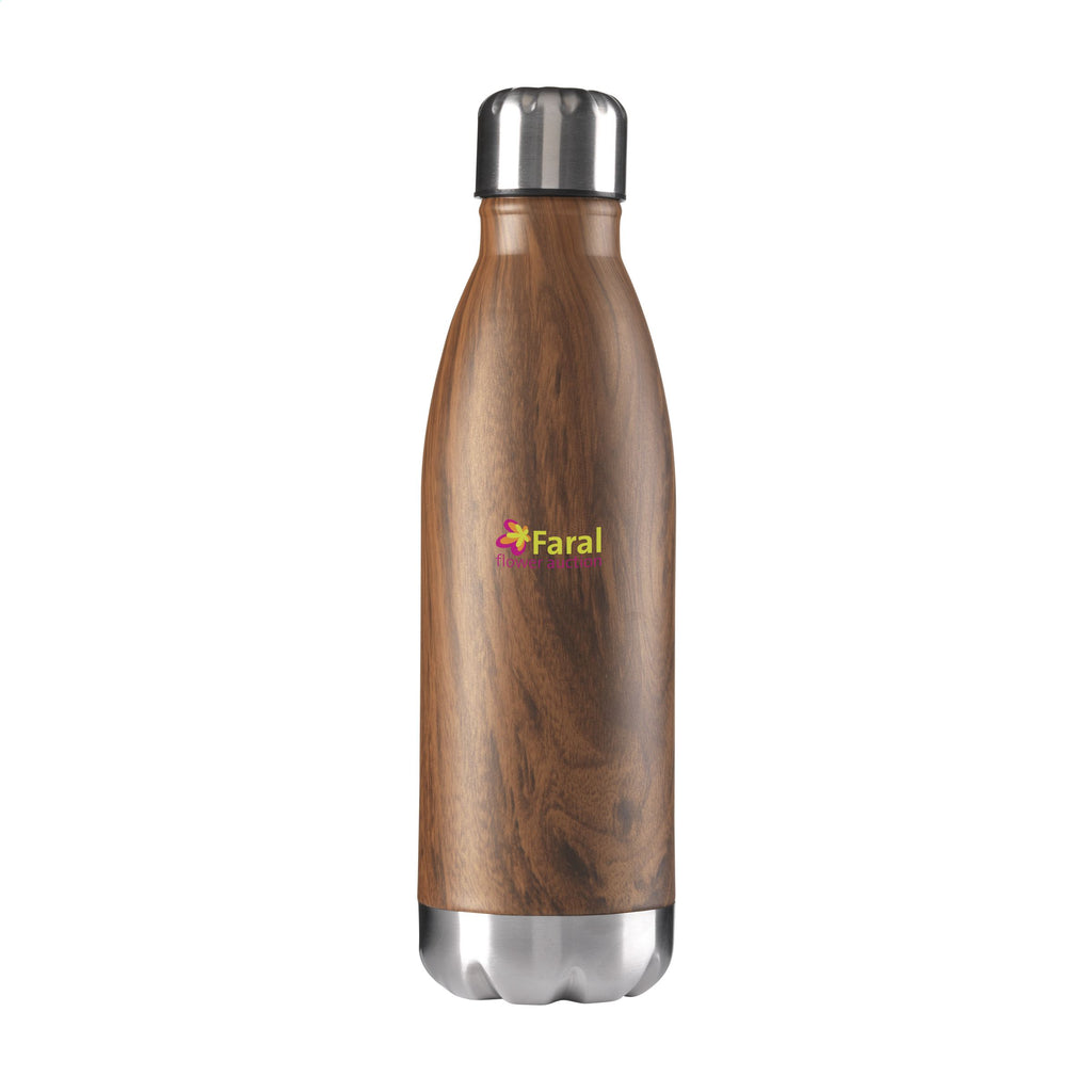 Topflask Wood 500 ml Trinkflasche - Braun - Produktbild der Thermosflaschen Kollektion
