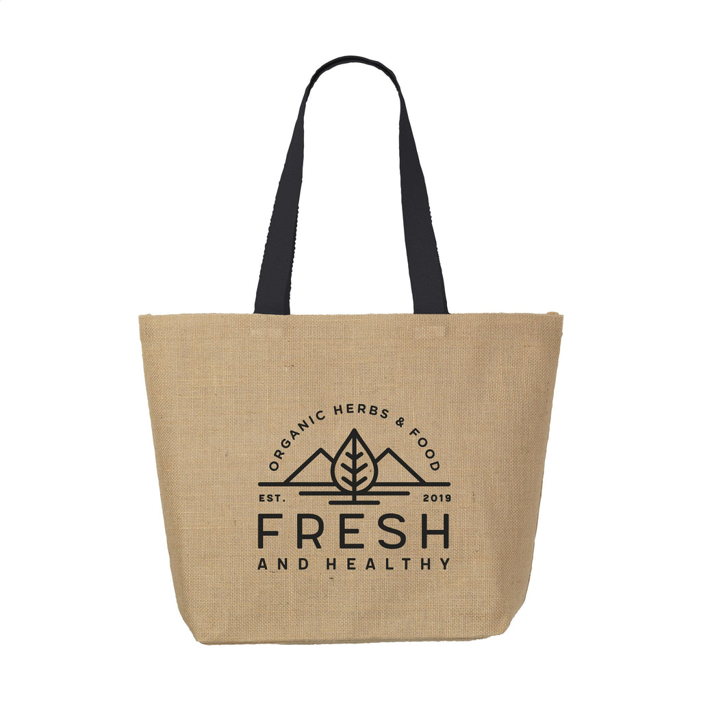 Elegance Bag Jute-Einkaufstasche - Schwarz - Produktbild der Einfache Taschen Kollektion