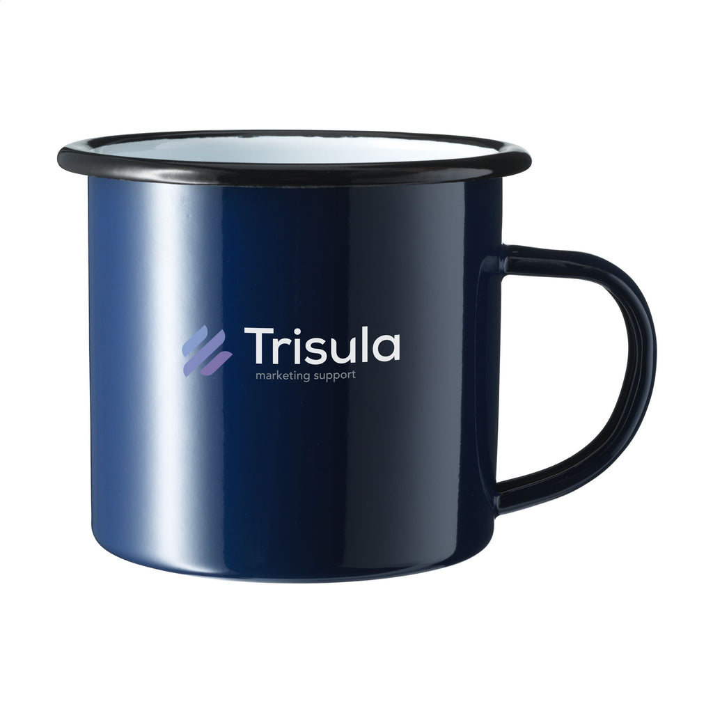 Retro Emaille Tasse 350 ml - Blau/schwarz - Produktbild der Tassen & Teegläser Kollektion