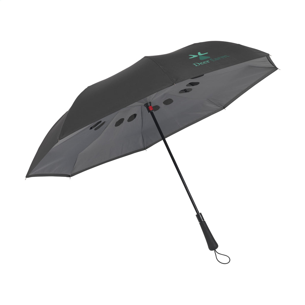 Reverse Umbrella umgekehrter Regenschirm 23 inch - Schwarz/Grau - Produktbild der Regenschirme Kollektion
