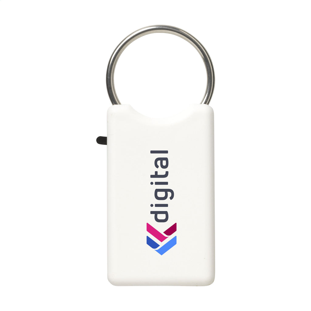 Safe GRS Recycled Key Ring Schlüsselanhänger - Weiß - Produktbild der Schlüsselanhänger Kollektion