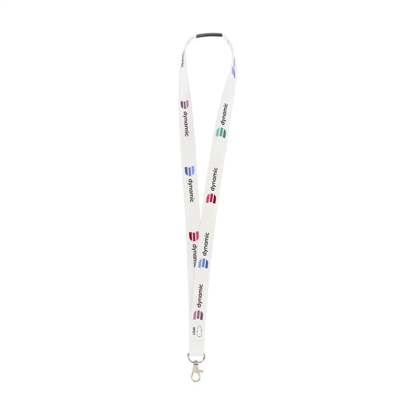 20 mm recyceltes Lanyard mit Sicherheitsverschluss inkl. Druck - Bandfarbe frei wählbar 20 mm recyceltes Lanyard mit Sicherheitsverschluss inkl. Druck - Bandfarbe frei wählbar