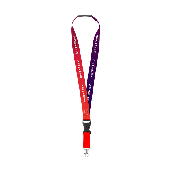 20 mm recyceltes Lanyard mit Steckschnalle und Sicherheitsverschluss inkl. Druck - Bandfarbe frei wählbar 20 mm recyceltes Lanyard mit Steckschnalle und Sicherheitsverschluss inkl. Druck - Bandfarbe frei wählbar