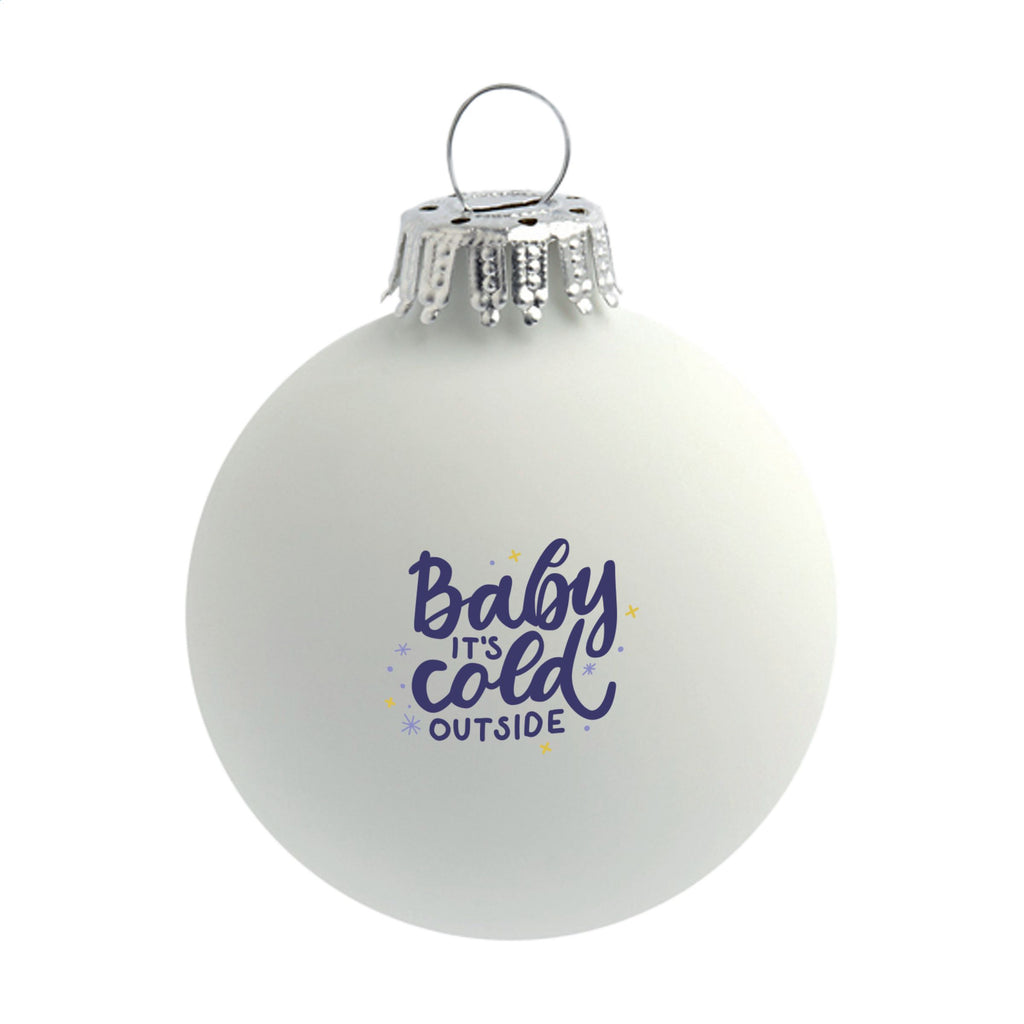 Weihnachtskugel Ø 6 cm - Made in Europe - Weiß - Produktbild der weihnachtskugel Kollektion