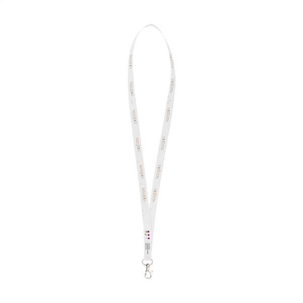 Seed Paper Lanyard 2 cm Schlüsselband - Weiß Seed Paper Lanyard 2 cm Schlüsselband - Weiß