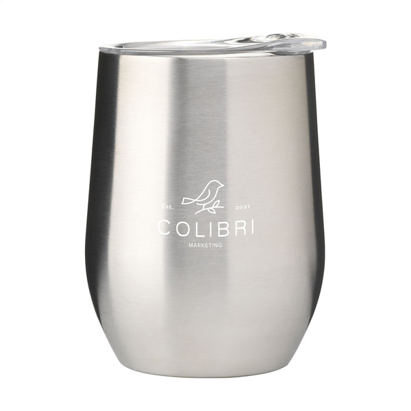 Huevo RCS Recycled Steel Cup 350 ml Thermobecher - Silber Huevo RCS Recycled Steel Cup 350 ml Thermobecher - Silber