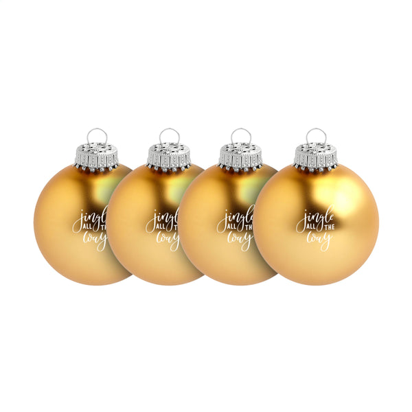 Weihnachtskugel Ø 6 cm - 4er Set - Made in Europe - Gold Weihnachtskugel Ø 6 cm - 4er Set - Made in Europe - Gold