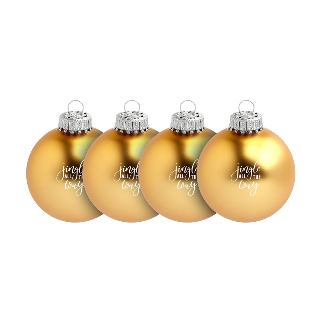 Weihnachtskugel Ø 6 cm - 4er Set - Made in Europe - Gold - Produktbild der weihnachtskugel Kollektion
