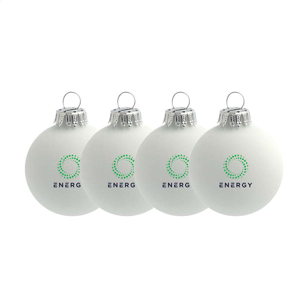 Weihnachtskugel Ø 6 cm - 4er Set - Made in Europe - Weiß - Produktbild der weihnachtskugel Kollektion