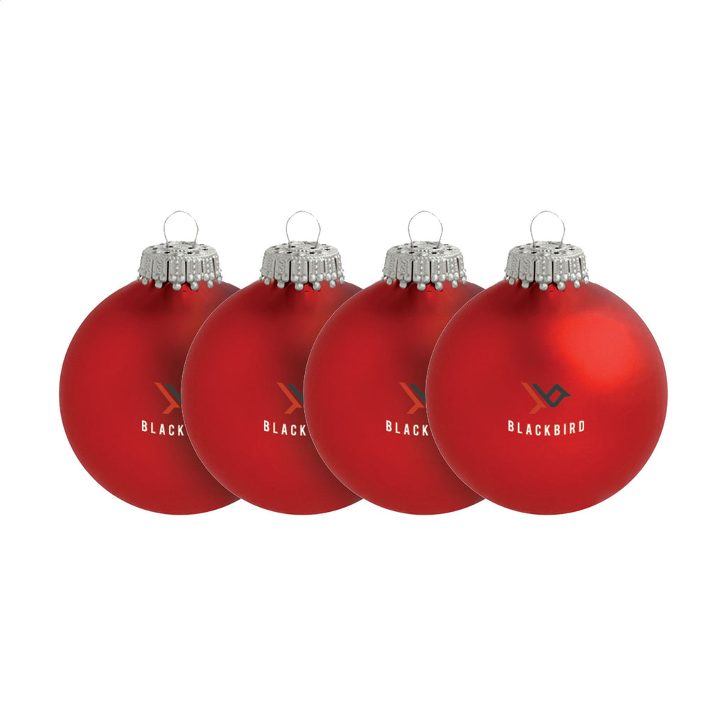 Weihnachtskugel Ø 6 cm - 4er Set - Made in Europe - Rot - Produktbild der weihnachtskugel Kollektion
