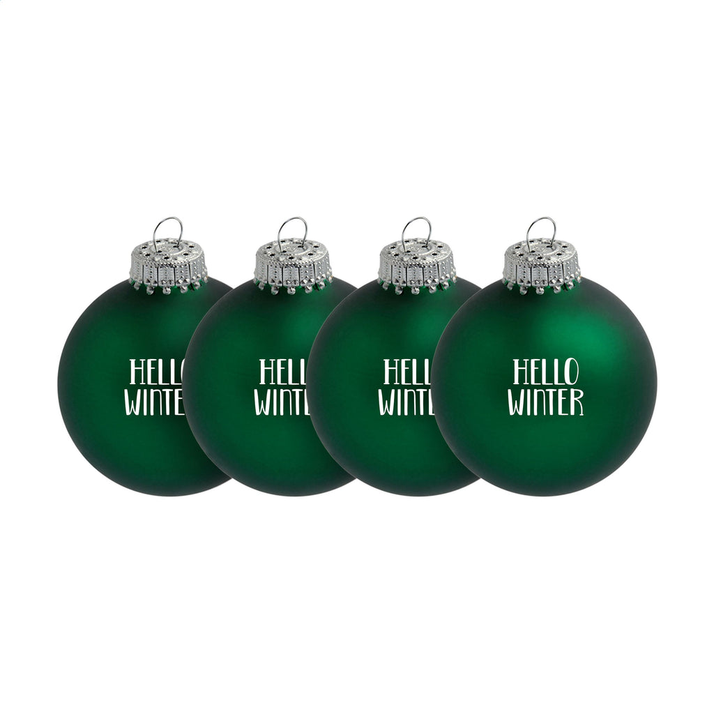 Weihnachtskugel Ø 6 cm - 4er Set - Made in Europe - Grün - Produktbild der weihnachtskugel Kollektion