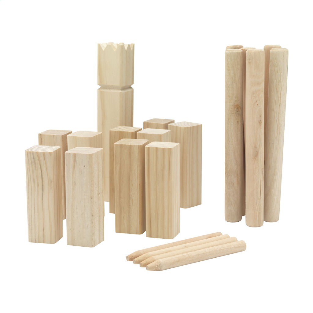 Kingdom Kubb Outdoor Game Spiel - Holz - Produktbild der Firmengeschenke Kollektion
