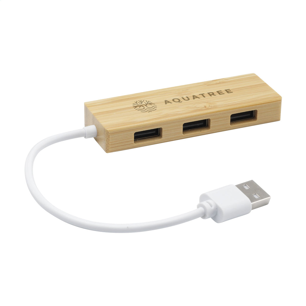 Bamboo USB Hub - Bambus - Produktbild der Kabel- und Ladegeräte Kollektion