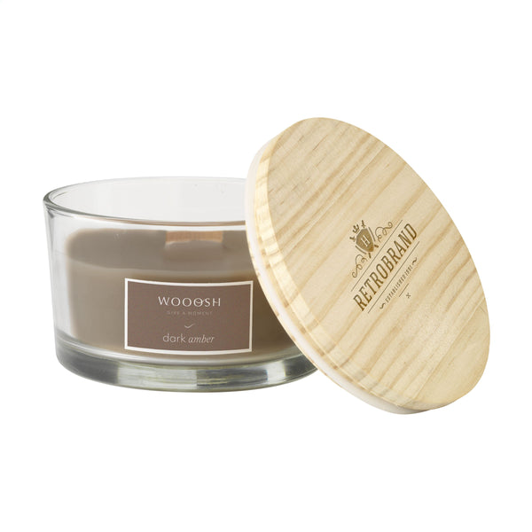 Wooosh Flame Scented Candle Dark Amber - Braun Wooosh Flame Scented Candle Dark Amber - Braun