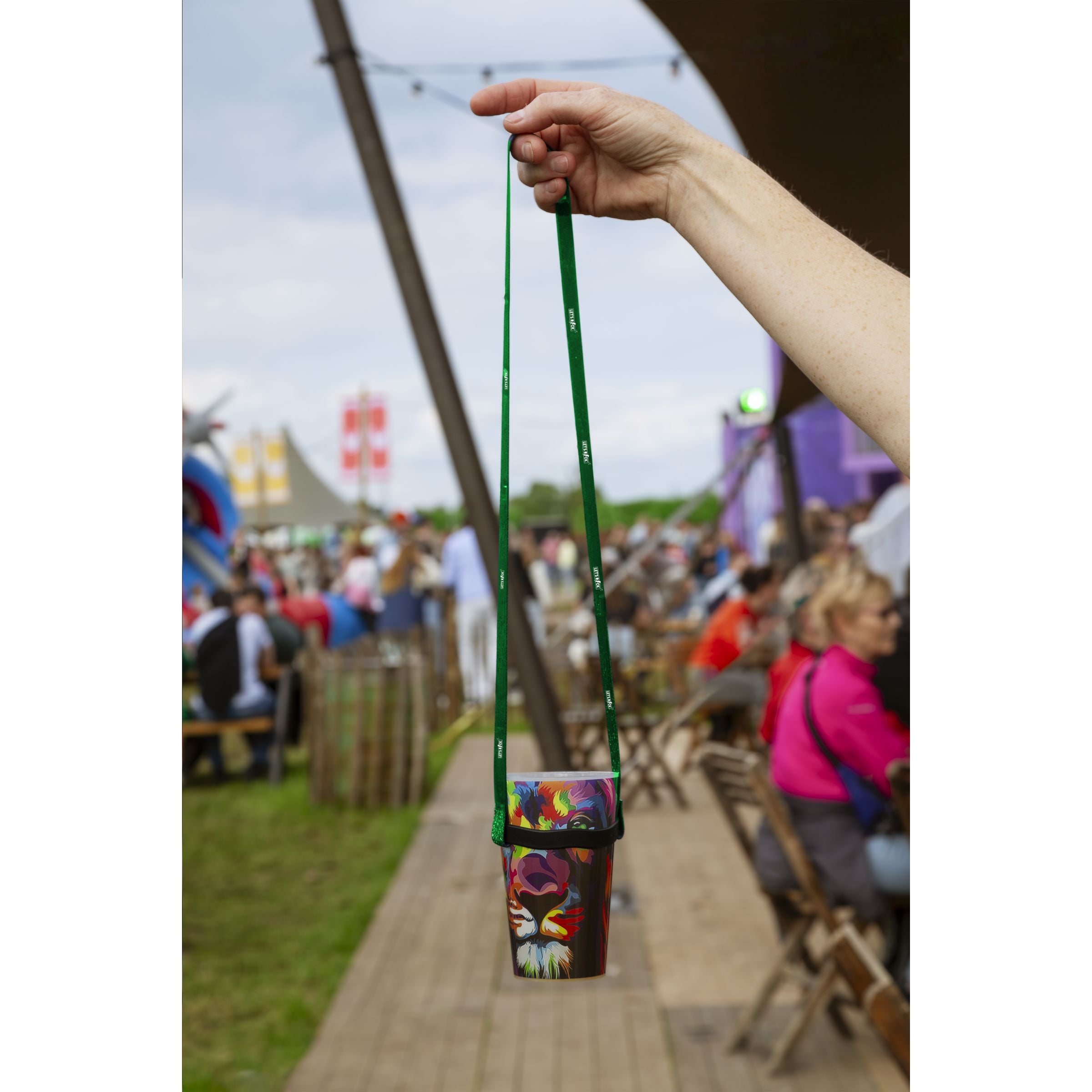 Lanyard Sublimation RPET 1,5 cm mit Getränkehalter - Multicolour - Galerieansicht 7
