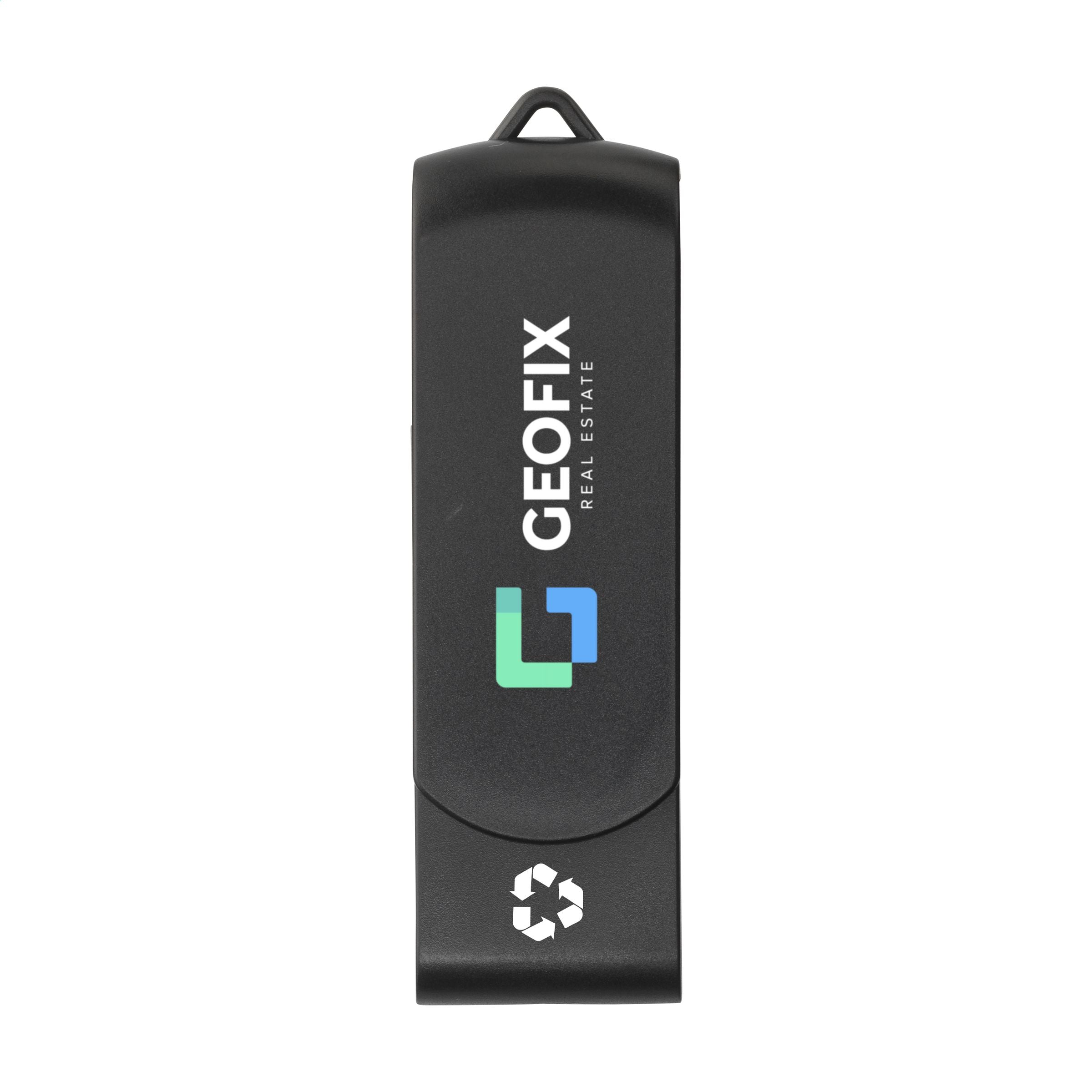 USB Twist Recycle 16 GB - Schwarz - Galerieansicht 1