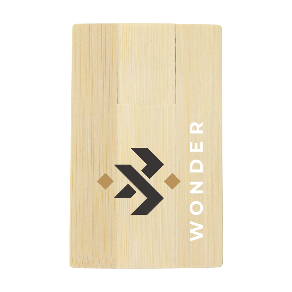 CreditCard USB Bamboo 16 GB - Bambus - Produktbild der Technologie Geräte Kollektion