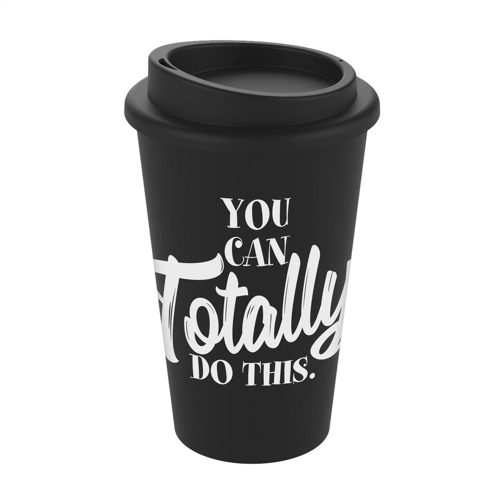 Coffee Mug Premium 350 ml Kaffeebecher - Schwarz - Produktbild der Messen & Events Kollektion