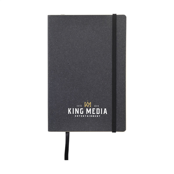 Monti Recycled Leather Notebook A5 Notizbuch - Schwarz Monti Recycled Leather Notebook A5 Notizbuch - Schwarz