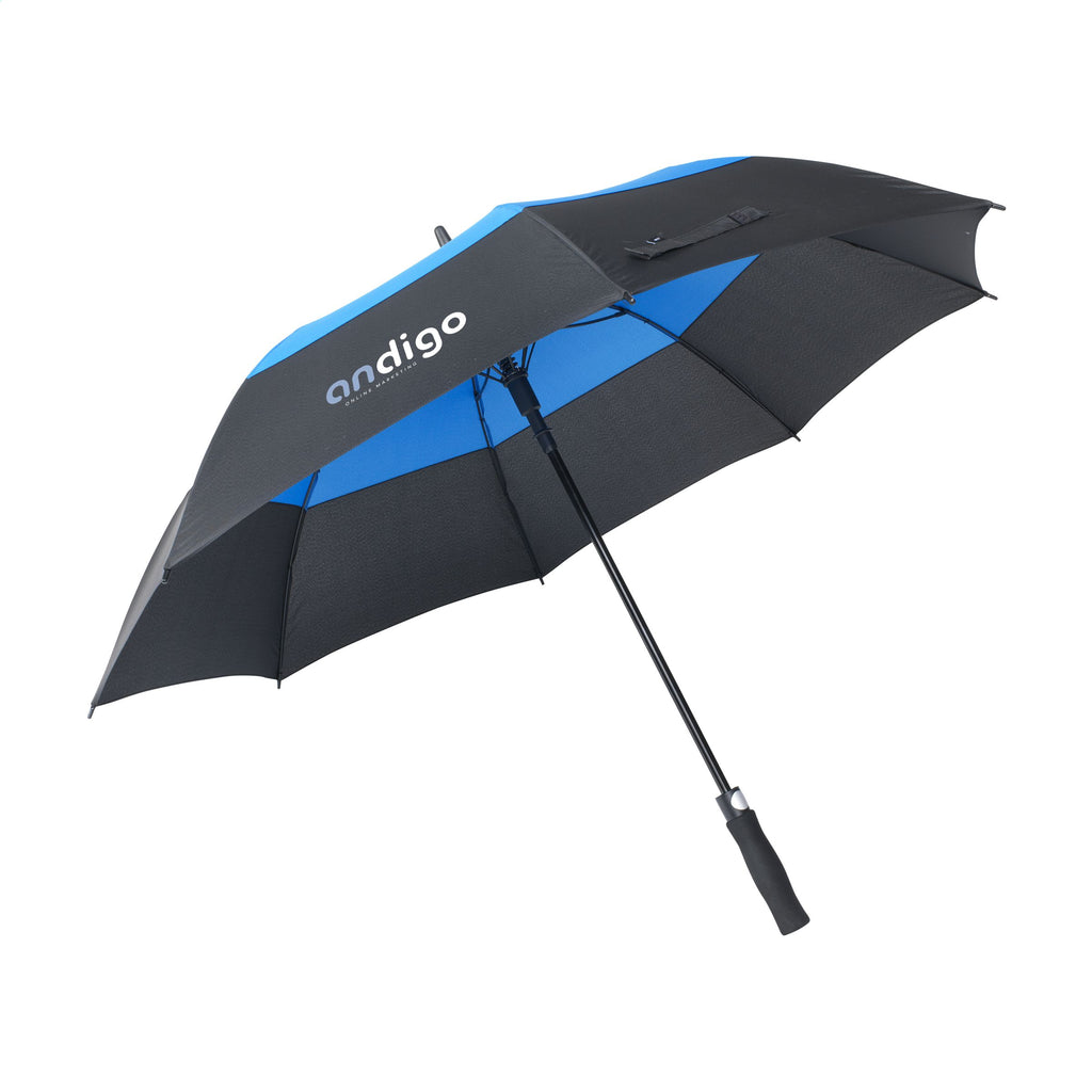 Morrison RPET Regenschirm 27 inch - Blau/schwarz - Produktbild der Regenschirme Kollektion