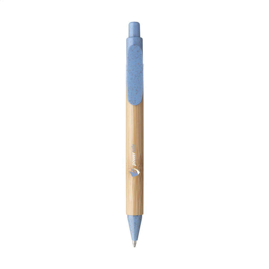 Bamboo Wheat Pen Kugelschreiber aus Weizenstroh - Hellblau - Produktbild der Werbestifte Kollektion