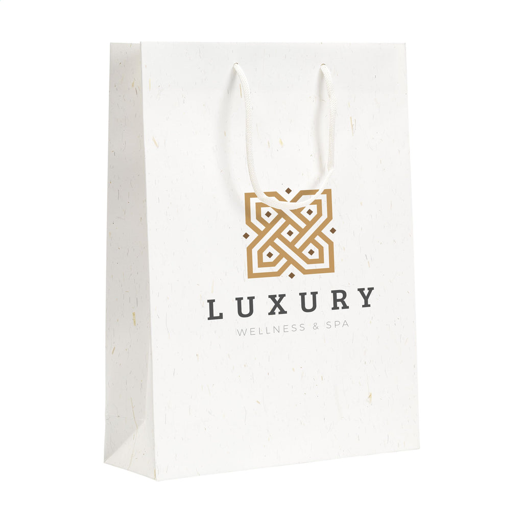 Leaf It Bag recycelt mit Strohfasern (180 g/m²) L - Weiß - Produktbild der Einfache Taschen Kollektion