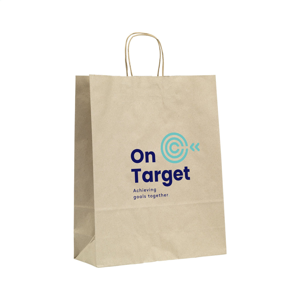 Leaf It Bag aus recyceltem Graspapier (90 g/m²) M - Braun - Produktbild der Einfache Taschen Kollektion
