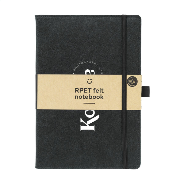 Felty GRS RPET Notebook A5 Notizbuch - Schwarz Felty GRS RPET Notebook A5 Notizbuch - Schwarz