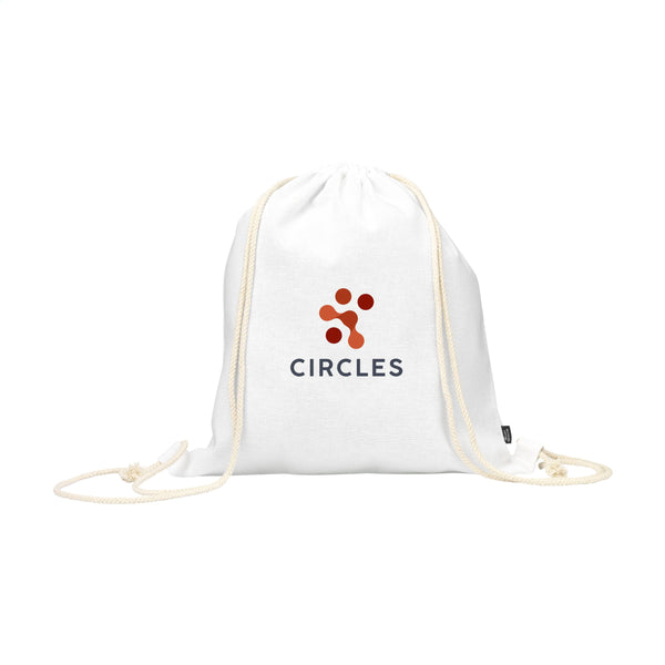 PromoColour GRS Recycled Cotton Backpack (150 g/m²) - Weiß PromoColour GRS Recycled Cotton Backpack (150 g/m²) - Weiß