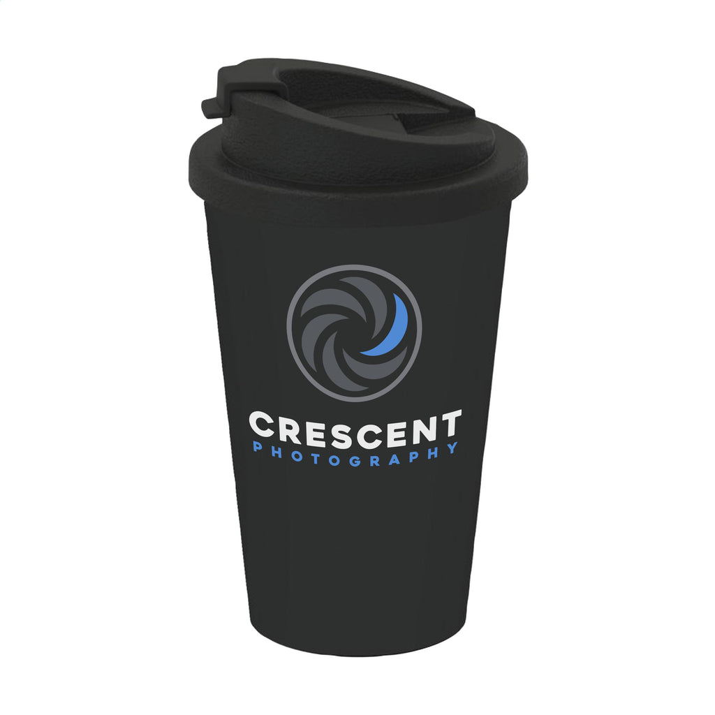 Coffee Mug Premium Deluxe 350 ml Kaffeebecher - Schwarz - Produktbild der Messen & Events Kollektion