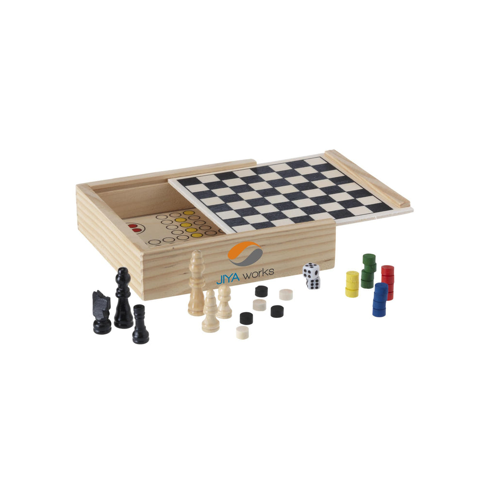 WoodGame 5-in-1 Spiel - Holz - Produktbild der Spielwaren und Spiele Kollektion