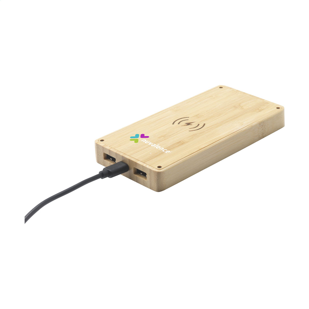 Solar Powerbank 8000+ Wireless Charger Ladegerät - Bambus - Produktbild der Powerbanks Kollektion