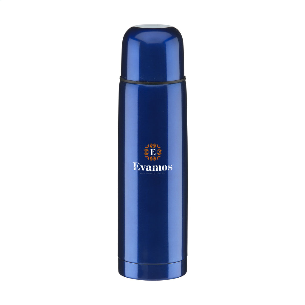 ThermoColour RCS Recycled Steel 500 ml Thermoflasche - Metallic blau - Produktbild der Thermosflaschen Kollektion