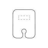 Bild der Druckfläche von Digitaldruck kundenspezifischer Aufkleber auf Karte vollfarbig 45 x 15 mm 7821