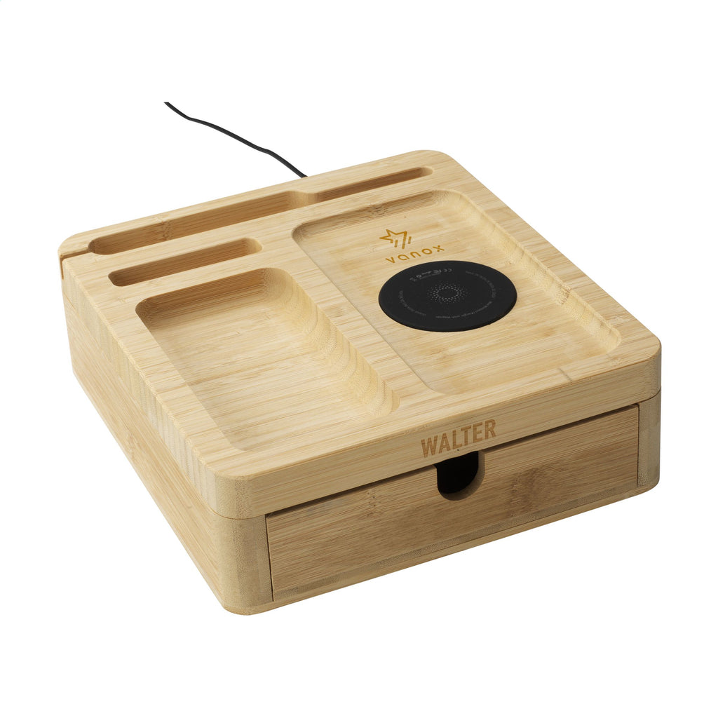 Walter Bamboo Big Dock 15W Organizer und Ladegerät - Bambus - Produktbild der Sustainable Kollektion