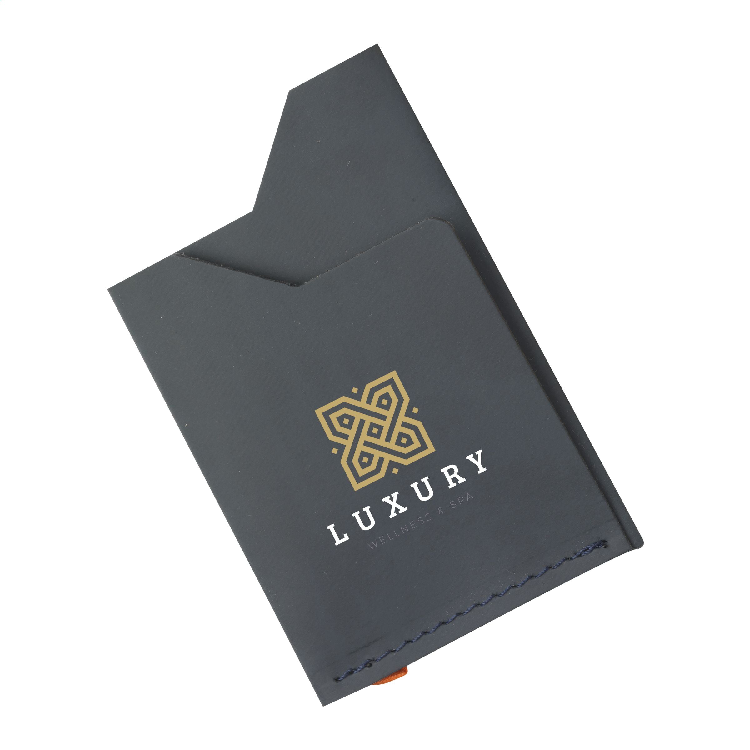 Recycled leather cardholder Kartenhalter - Dunkelblau - Galerieansicht 5