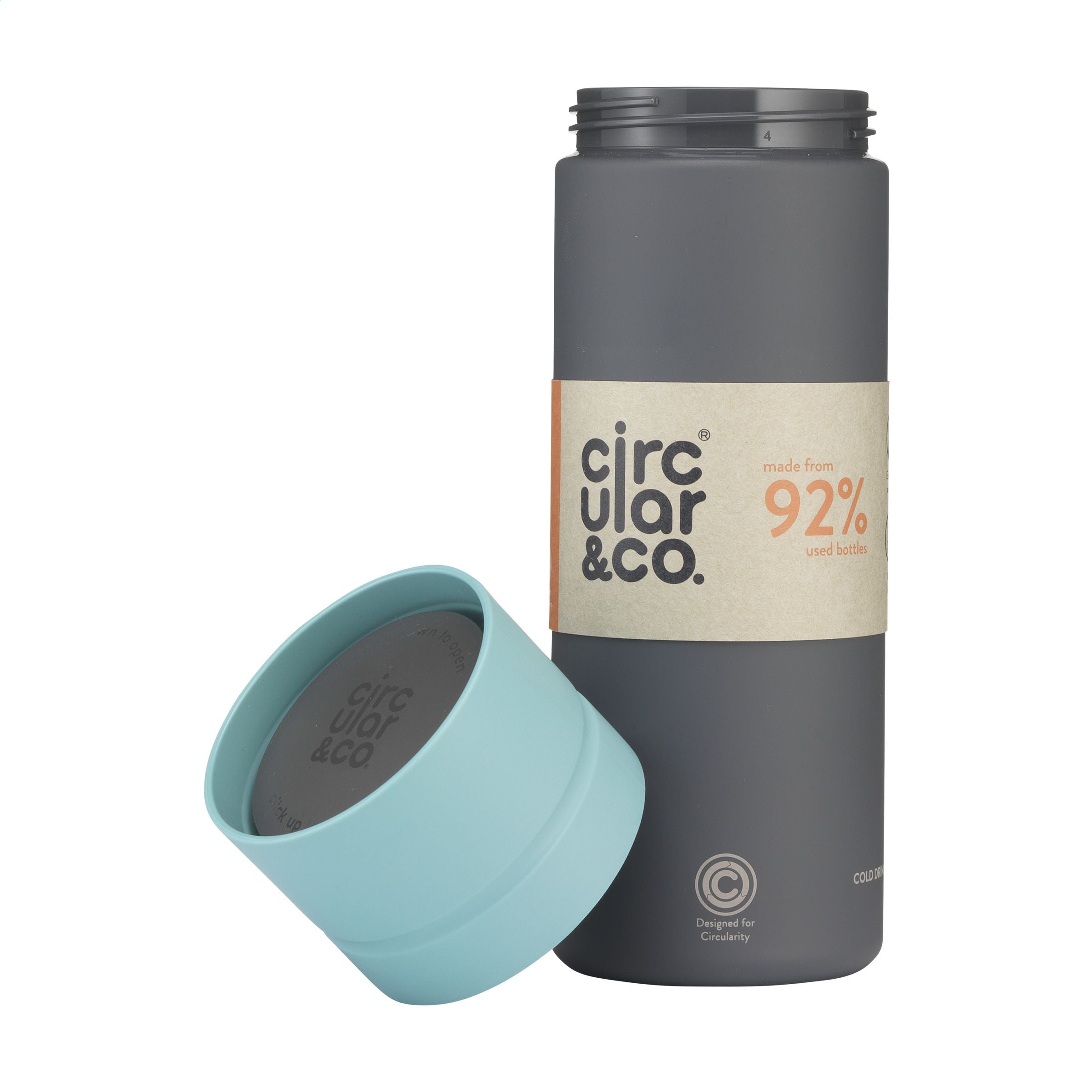 Circular&Co Reusable Bottle 600 ml Wasserflasche - Schwarz/Blau - Galerieansicht 2