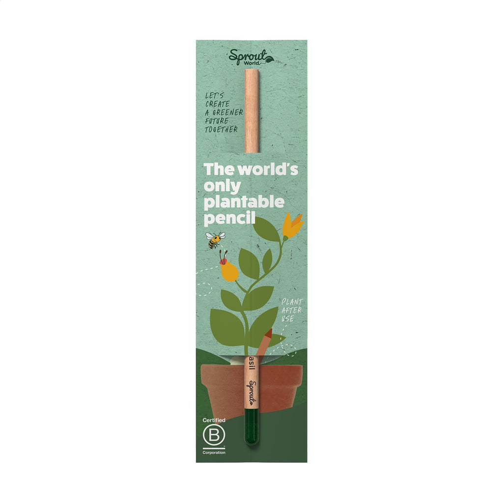 Einzelne Header-Karte für Sproutworld-Bleistift - Grün - Produktbild der Werbestifte Kollektion