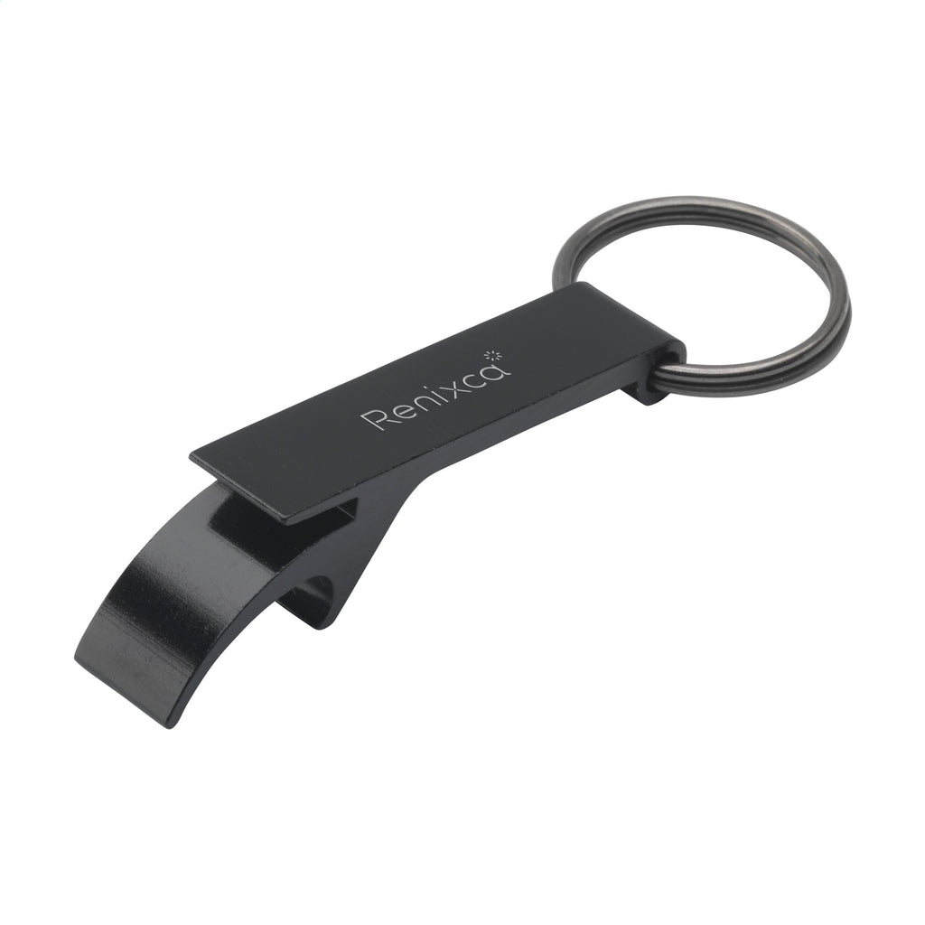 Opener GRS Recycled Aluminium Schlüsselanhänger - Schwarz - Produktbild der Flaschenöffner Kollektion