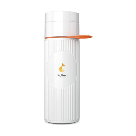 Join The Pipe Atlantis Ring Bottle White 500 ml - Weiß/Orange Join The Pipe Atlantis Ring Bottle White 500 ml - Weiß/Orange