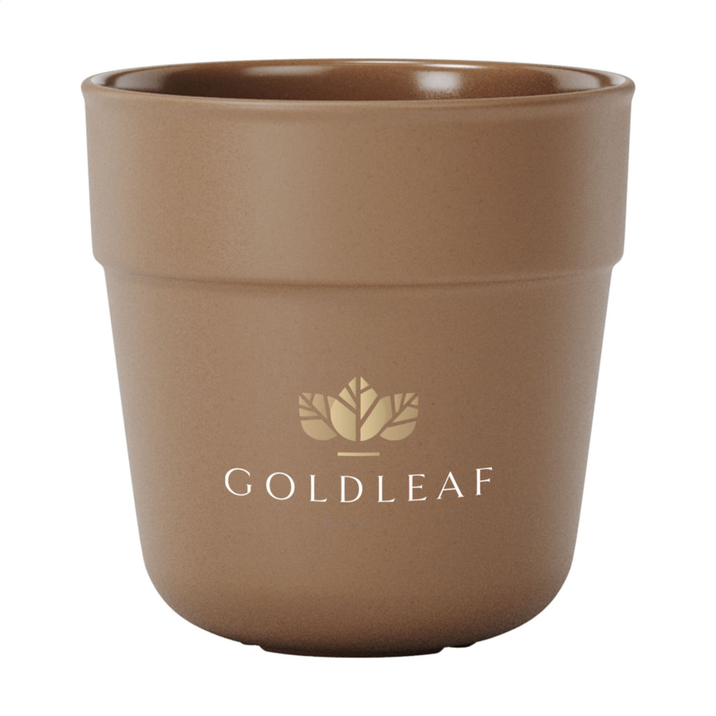 BE O Coffee Mug 220 mlKaffeebecher - Brown hibiscus - Produktbild der Trinkgefäße Kollektion