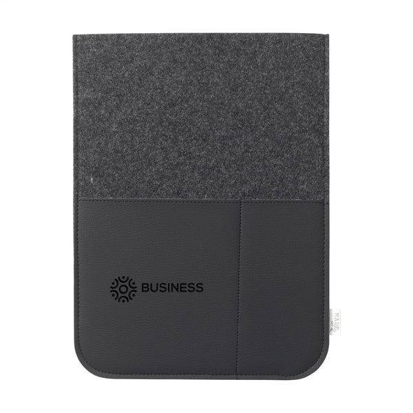 Recycled Felt & Apple Leather Laptop Sleeve 14" - Schwarz Recycled Felt & Apple Leather Laptop Sleeve 14" - Schwarz