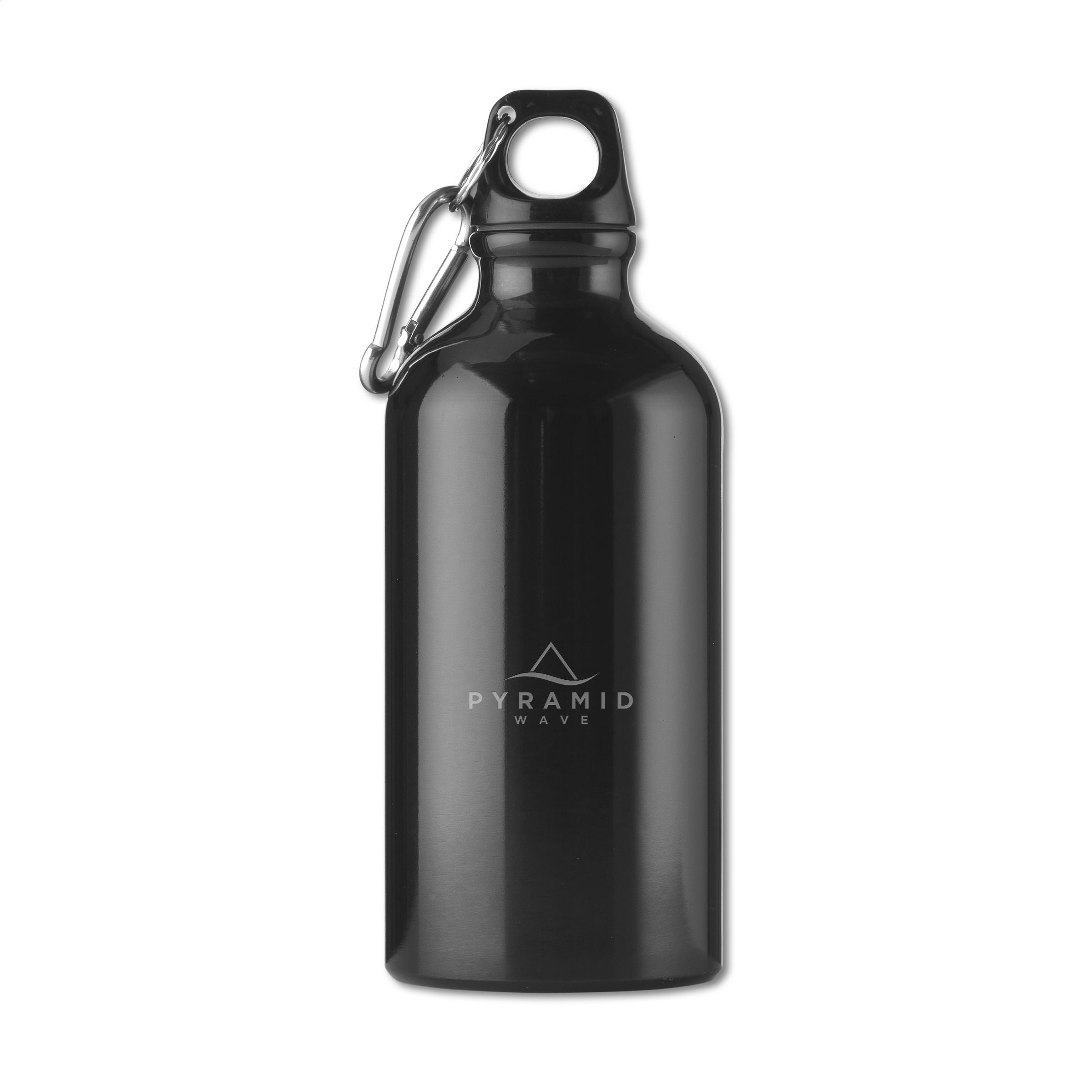 AluMini GRS Recycled 500 ml Wasserflasche - Schwarz