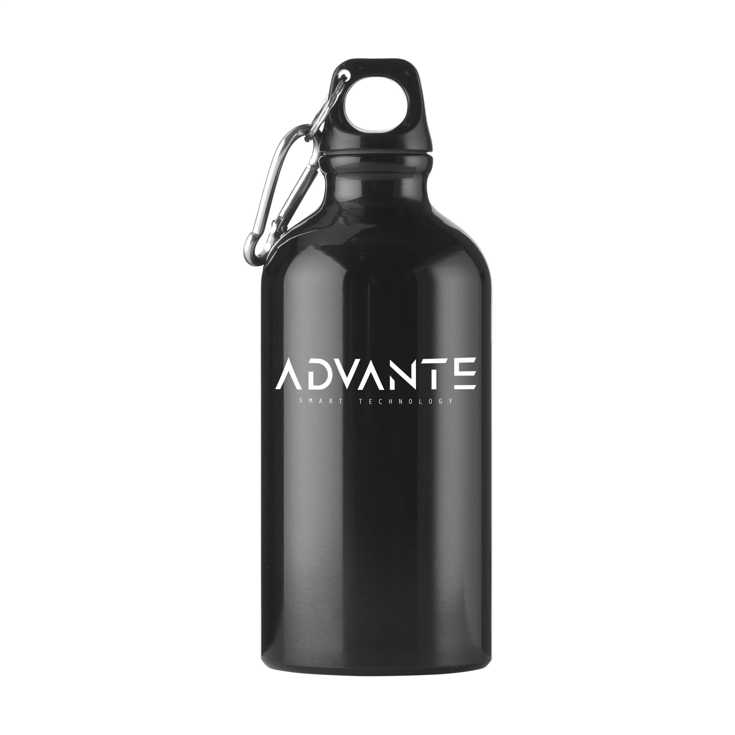 AluMini GRS Recycled 500 ml Wasserflasche - Schwarz