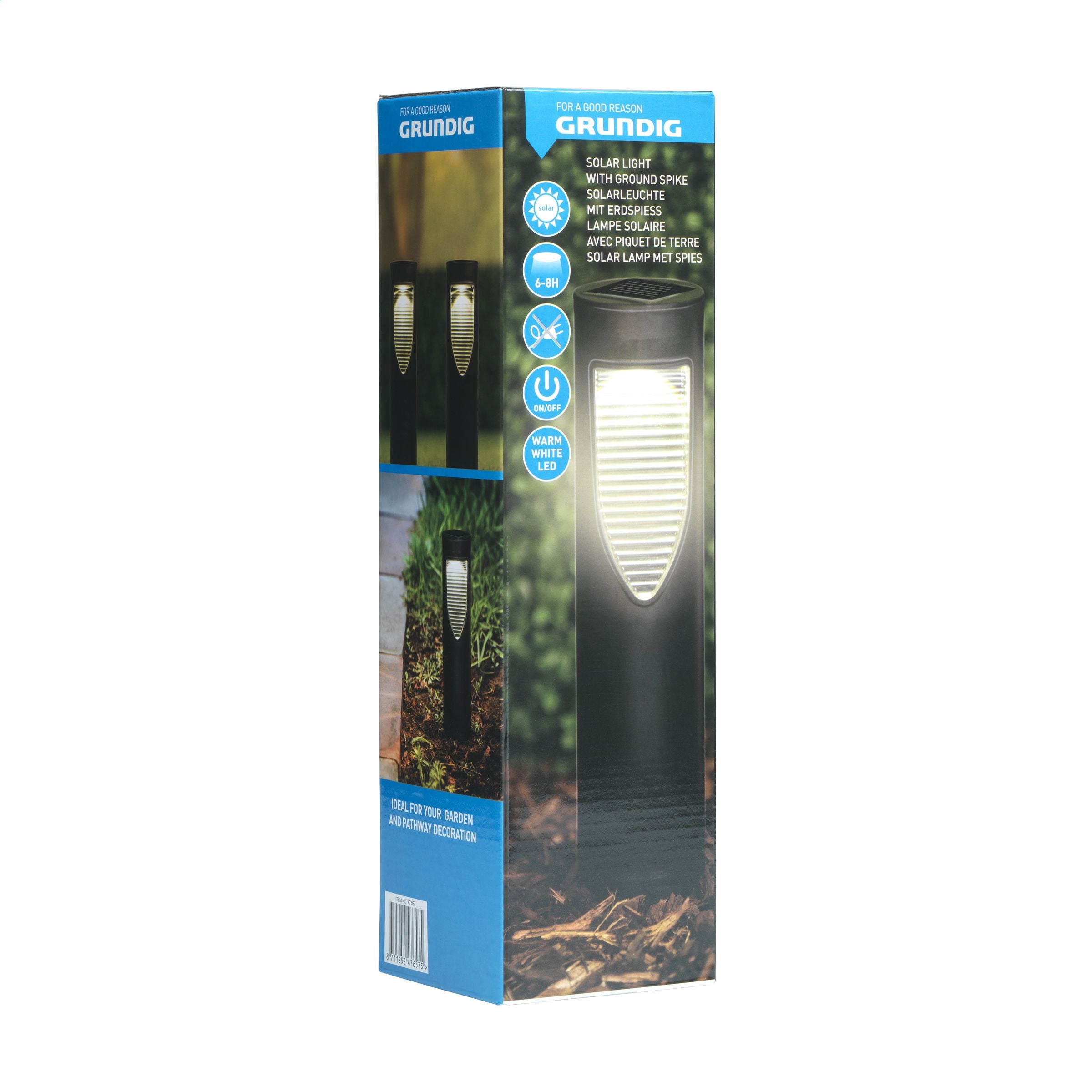 Grundig Solar LED-Light Warm White Solarleuchte - Schwarz