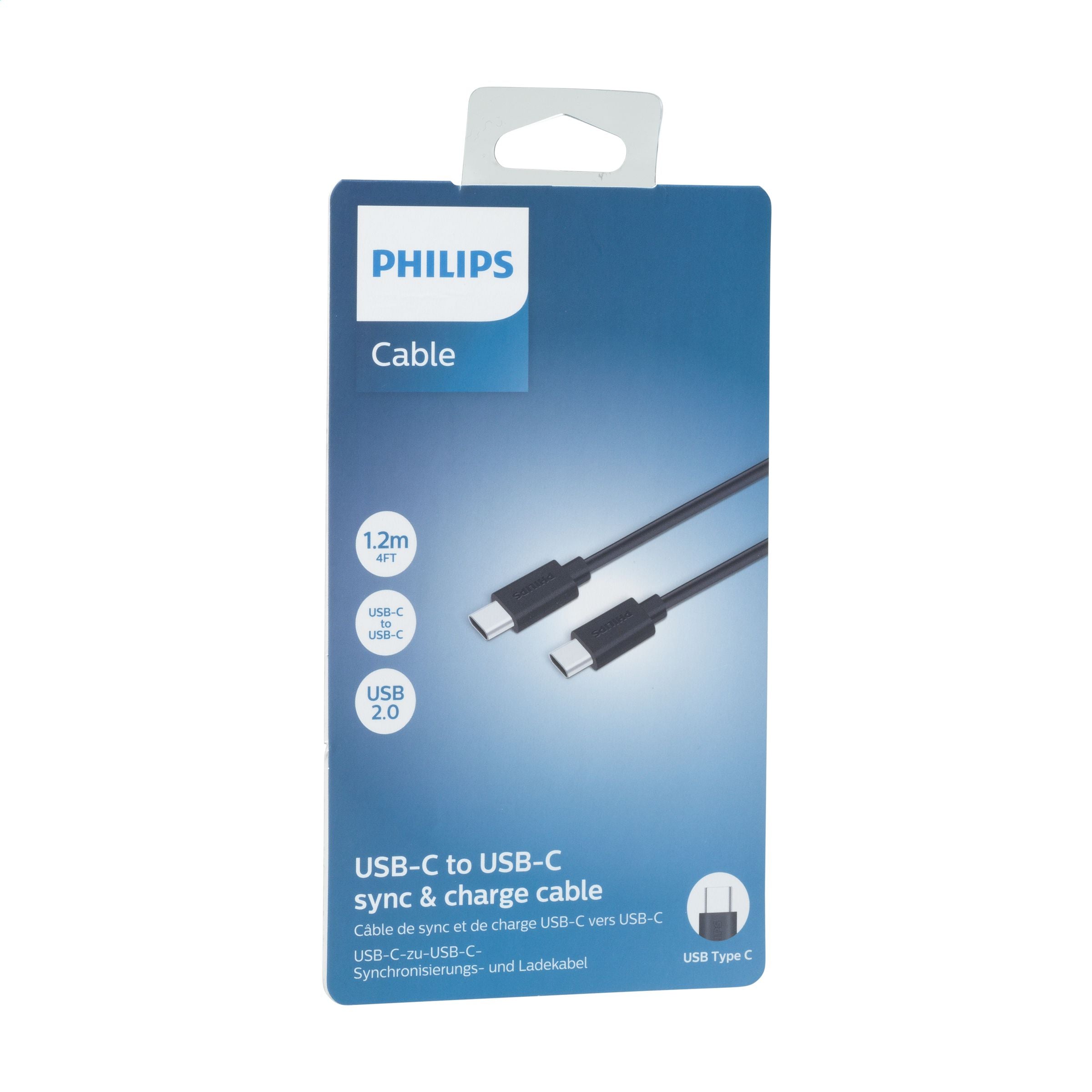 Philips Cable USB-C to USB-C Ladekabel - Schwarz