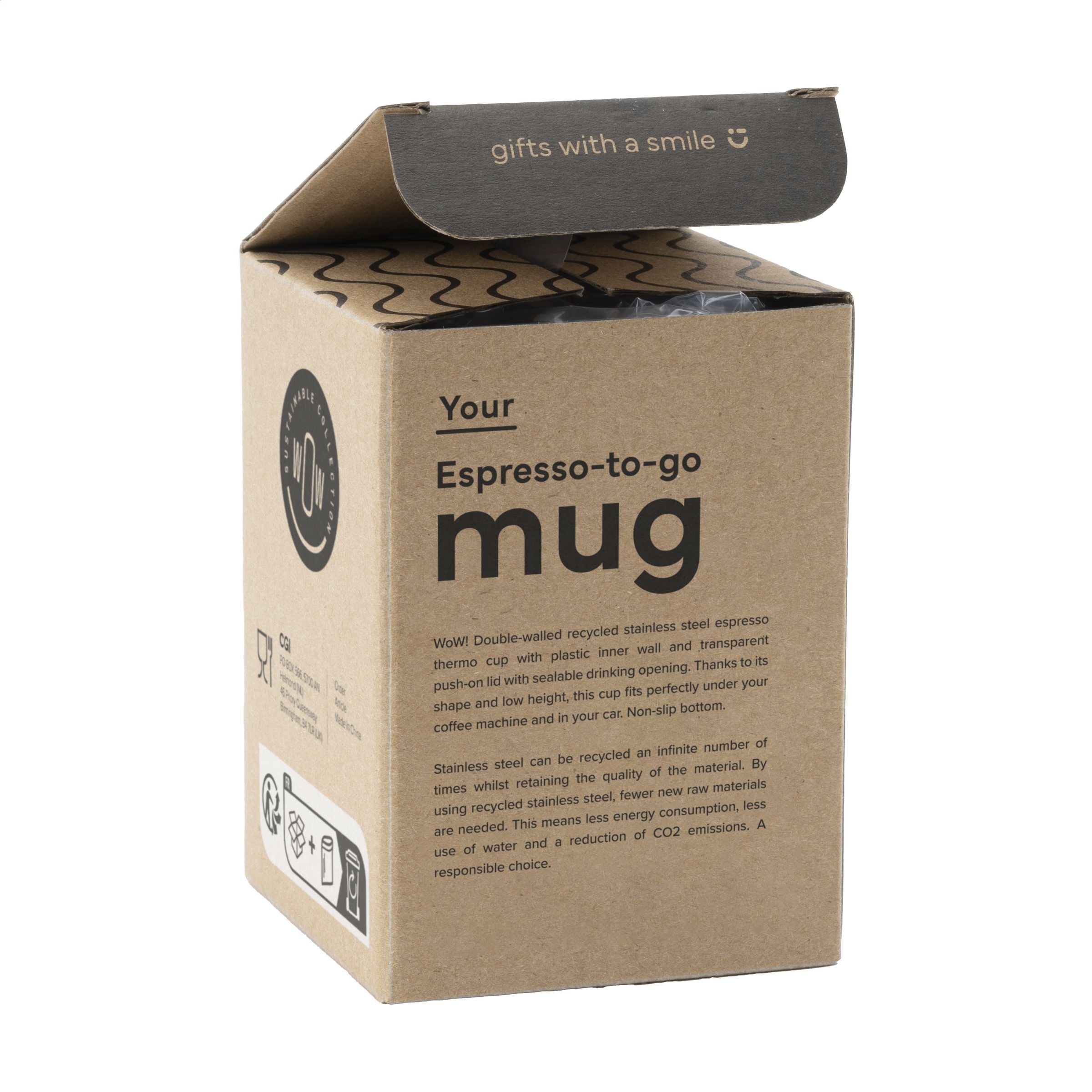 Espresso-to-Go Mug RCS Recycled Steel 170 ml - Blau