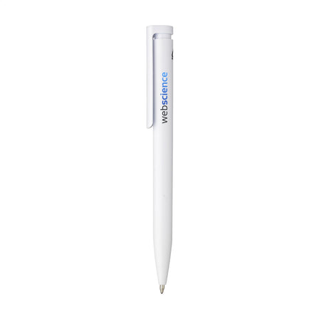 Digiprint GRS Recycled Pen Kugelschreiber - Weiß/Weiß, blauschreibend