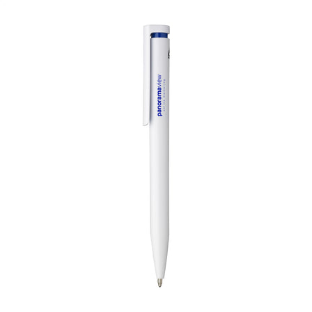 Digiprint GRS Recycled Pen Kugelschreiber - Weiß/Dunkelblau, blauschreibend