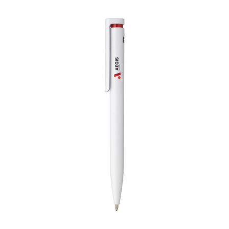 Digiprint GRS Recycled Pen Kugelschreiber - Weiß/Rot, blauschreibend